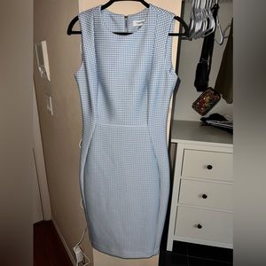 Checkered Scuba Sheath light blue